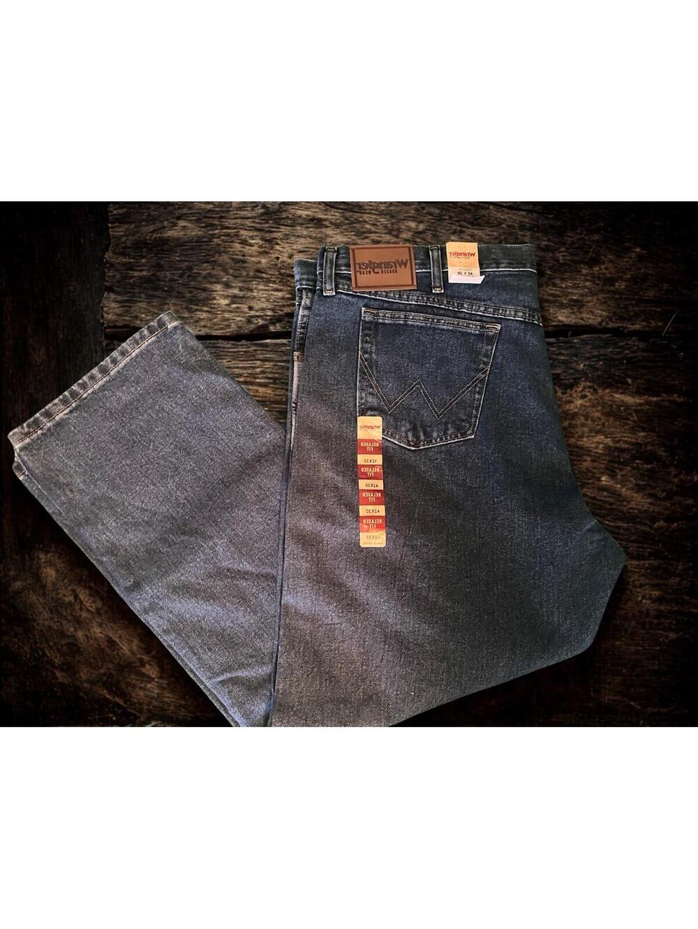 Wrangler Men's 42x30 Relaxed Fit Straight Leg Jeans